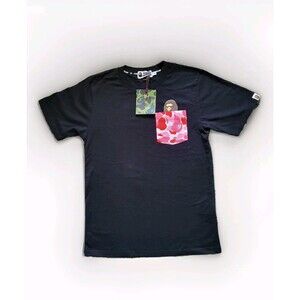 Bape A Bathing Ape men's Black Short Sleeves Crew Neck T-shirt  Size S